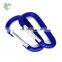 Colorful 80mm D shape aluminum carabiner clip keychain climbing rock climbing carabiner for camping hiking outdoor