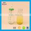 High quality glass juice bottle glass milk bottles with metal lids straw