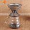 Reusable Pour Over Metal Coffee Filter Dripper Maker
