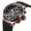 2019 new style classic miyota movement water resistant silicone band engraved chronograph hand watch men