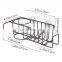 4 in 1 Stainless Steel Wall Mounted No Drilling Black Sink Caddy Basket Brush Soap Sponge Holder