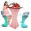 outdoor party tables and chairs /Outdoor Luminous Remote control 16 color changing LED table furniture