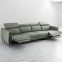 New Straight-Row Three-Seat Leather Sofa Villa Living Room Large-Sized Italian Minimalist Style Functional Sofa Combination