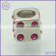 925 sterling silver cube dice beads with CZ paved for European charms bracelet