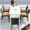 Aluminum Synthetic Rattan Outdoor Restaurant Dining Set With Waterproof Cushion
