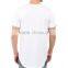 Hot Sale Custom Mens White Ripped Curved Hem T Shirts