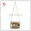 fashion travel cosmetic bag with metal chain