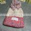 Autumn Winter Warm Keeping Colorful Knitting Pom Pom Hats and Caps Manufacturer