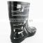 Ax cartoon printing and black back kids rubber boot