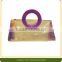 Purple clear PVC bag with handle for promotion item , gift , toy , stationery series