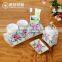 Fashion hand painted ceramic hotel bathroom accessories set