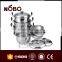 Steel Lid Induction16pcs Stainless Steel Cookware Set
