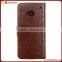 book style wallet leather flip back cover for HTC M7