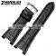 Durable Genuine Leather Deployant Watch Band Strap Buckle Bracelet Watchbands 25*12mm
