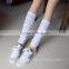 plain lady white tube socks fashion long