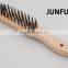 beech wood handle brush black wire brush