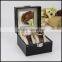 Black leather manufacturers supply high-end jewelry watch window display bo 2 customized watch bo