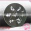 2016 Hot newest design stamping nail art plates , tainless steel stamping plates painted plate designs