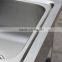 Triple bowls commercial stainless steel kitchen sink cabinet with backsplash and faucets for laundry food dish