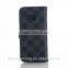Wholesale grid pattern PU leather mobile phone cover flip wallet case For HTC M9