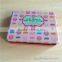 hinged tin full colour printed rectangular tin box for makeup,makeup tool kits