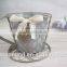 Cup and saucer Decorative metal flower pot