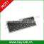 Black titanium electroplated rear panel mount keyboard with trackball