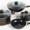 Black Coating Forged Non Stick Cookware Set With Lid Supplier's Choice