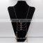 Multi Strand Double Long Tassel Ladder Turtuoise Necklace Colar Boho Chic Jewelry Collier Plastron Pompon Collares Bohemio 2016