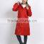 waterproof Japanese style flower breathable 190T PU coating long korean raincoat