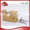 Hardened Shackle Case and Pin Tumbler Cylinder Rectangular Brass Padlock