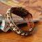 Fashion Jewelry leather Bracelet Punk Motorcycle Biker Bangle bracelets