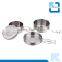 4 Pieces of Stainless Steel Metal Travel Lunch Box Set & Camping Cookware
