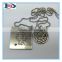 2015 high quality thick stainless steel nickel plated engraving logo blank dog tag rfid /military metal dog name tag