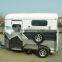 2 horses straight load trailer with horse fence