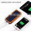 2016 Trendy Product for outdoor 15000mah Big Capacity Dual USB with Led Flash Light Portable Solar Power Bank Battery Charger
