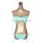 Charming mint handmade crochet transparent bikini set for swimming