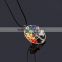 Personalized Creative Design Strand Mini Stone Beads Rainbow Color Tree Of Life Pendant Necklace Jewelries