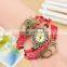 New Arrival Braided Antique Infinity Love women vintage leather watches