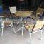 ZT-1042CT aluminum ash wood chair and table set