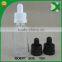 trade assurance 30ml clear Euro dropper glass bottle with childproof cap