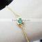 Wholesale Emerald Jewelry Ladies Stainless Steel Gold Fake Emerald Bracelet Wholesale