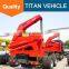 Container Sidelifter Howo Tractor Truck With Xcmg Crane
