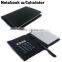 promotional pu leather 8 digits notebook with calculator
