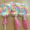30g multi-colored sunflower shape round flat lollipop