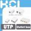 4 Ports RJ45 Wall Mounted Surface Box With Icon Hole