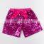 Wholesale Boutique Girls Shiny Shorts Chiffon Ruffle Baby Sequin Shorts , High Quality Kids Summer Sequin Ruffled Shorts