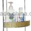 Bathroom cornor shampoo rack with golden skin