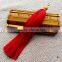 Long beeswax crack bead tassel