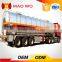 China tri-axle stainless steel fuel tank semi trailer for corrosive material transportation